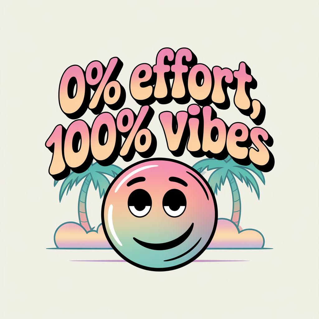 0% Efforts 100% Vibes Baseball Cap