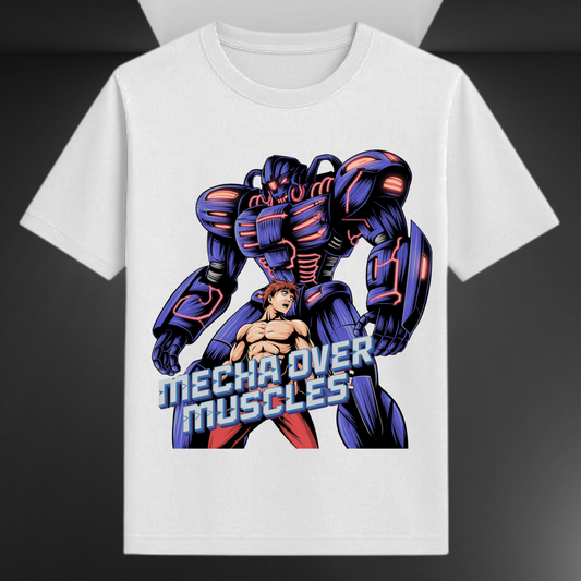 Mecha Over Muscles Anime Unisex T-shirt