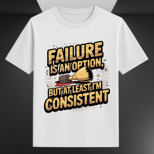 Failure Is An Option But At Least I'm Consistent Witty Unisex T-shirt