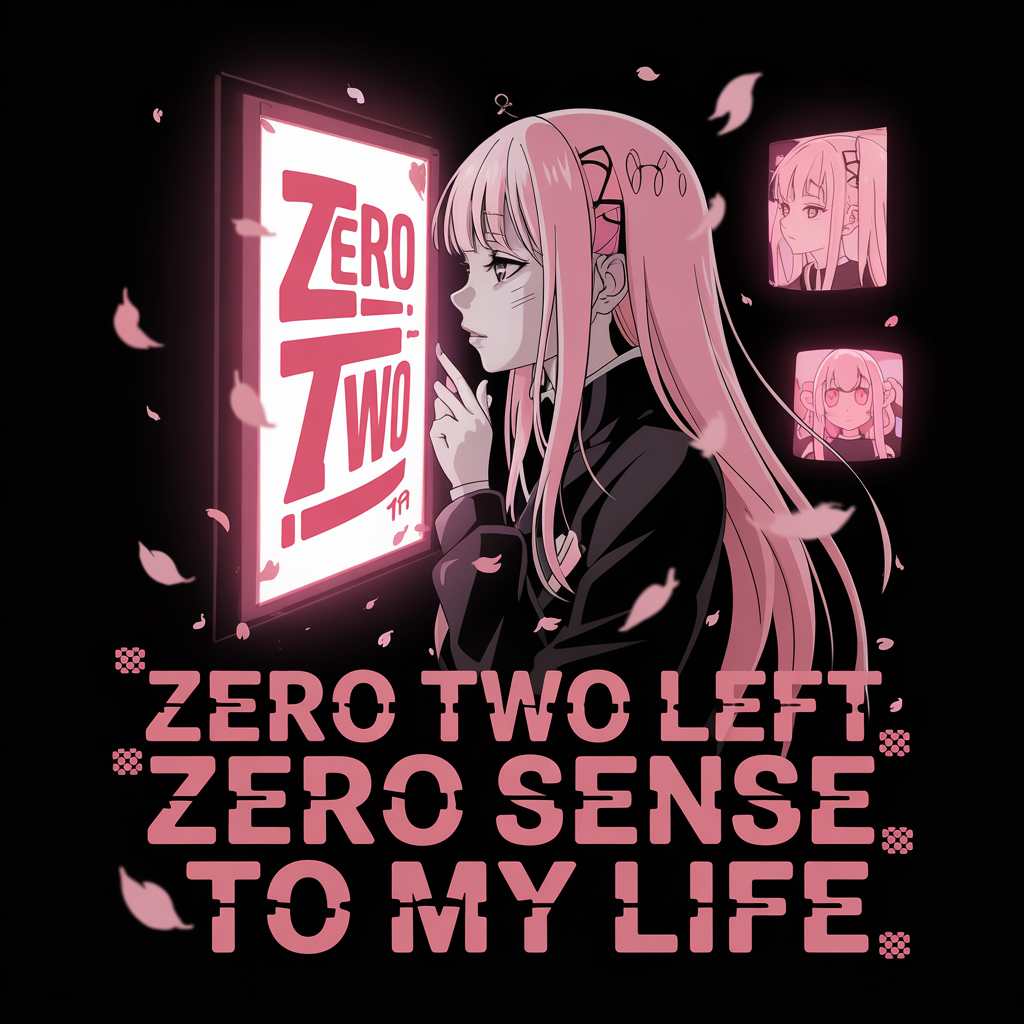 Zero Two Left Zero Sense To My Life (Female) Unisex Supima T-shirt