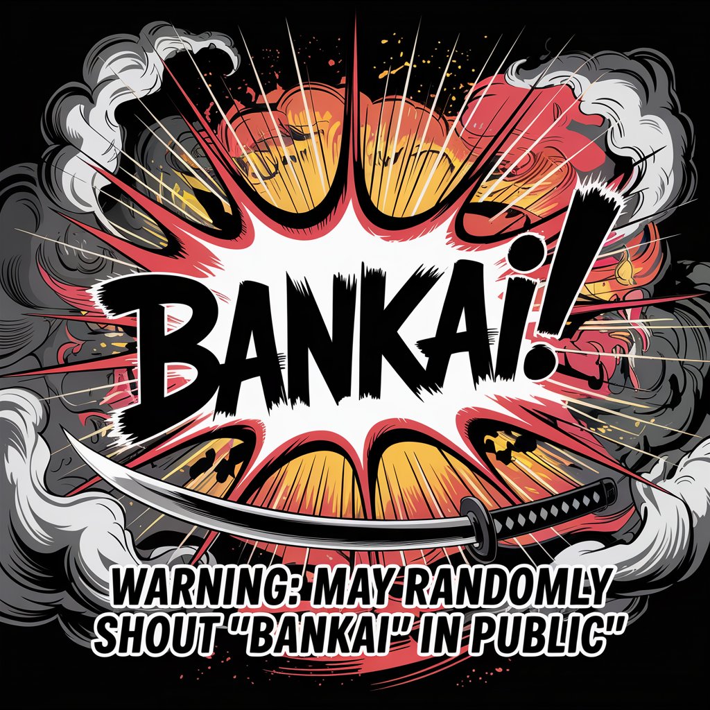 Warning May Randomly Shout Bankai In Public Unisex Supima T-shirt