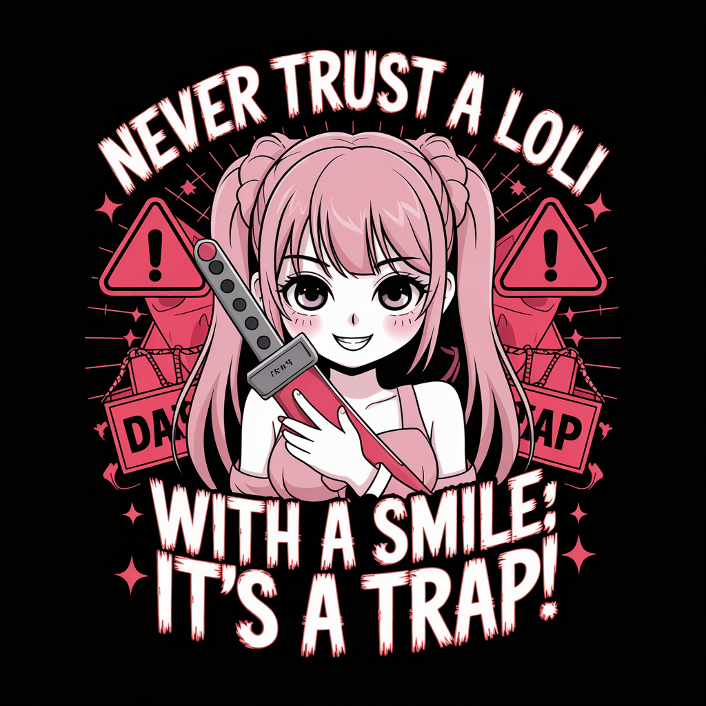 Never Trust A Loli With A Smile It's A Trap Unisex Supima T-shirt