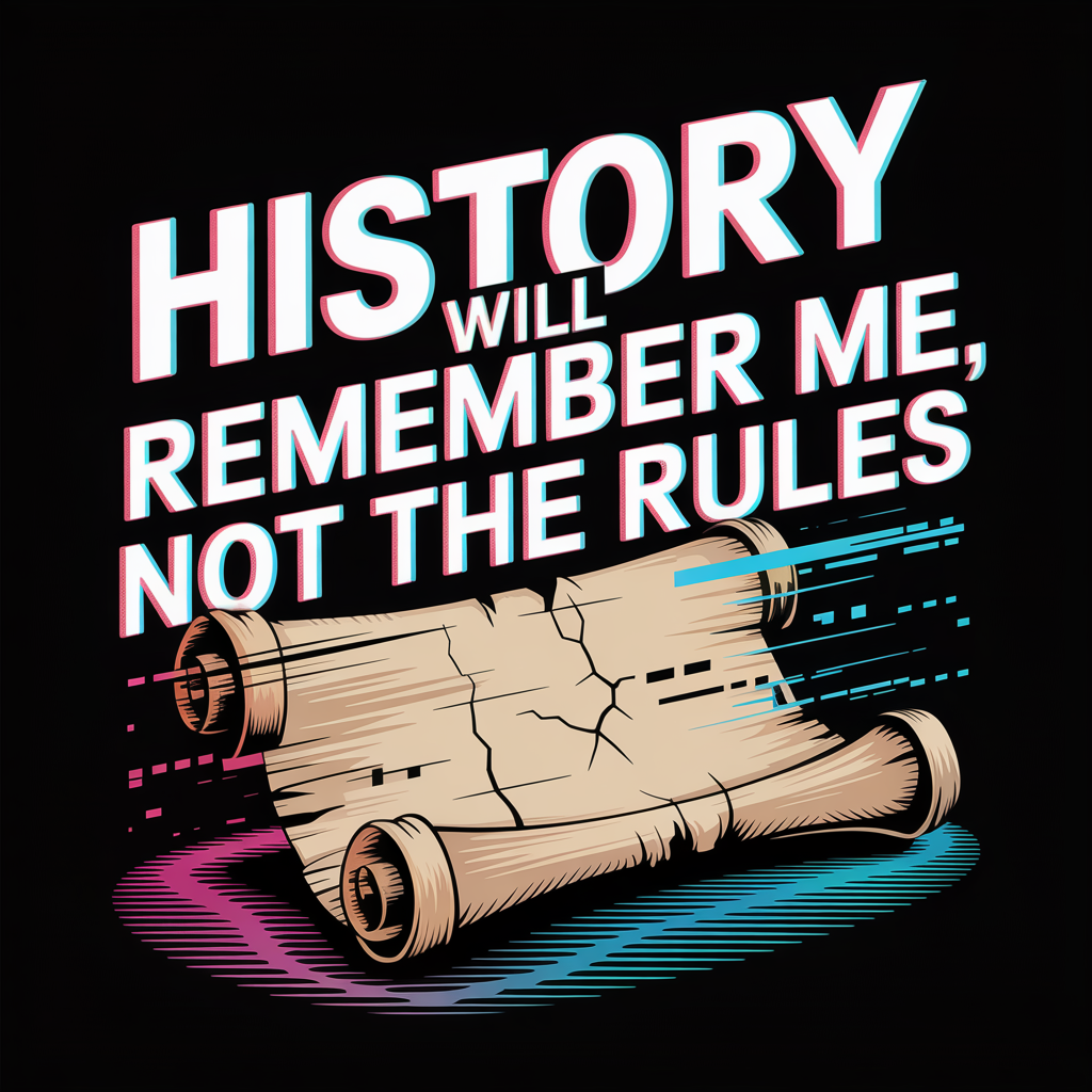 History Will Remember Me Not The Rules Unisex Supima T-shirt