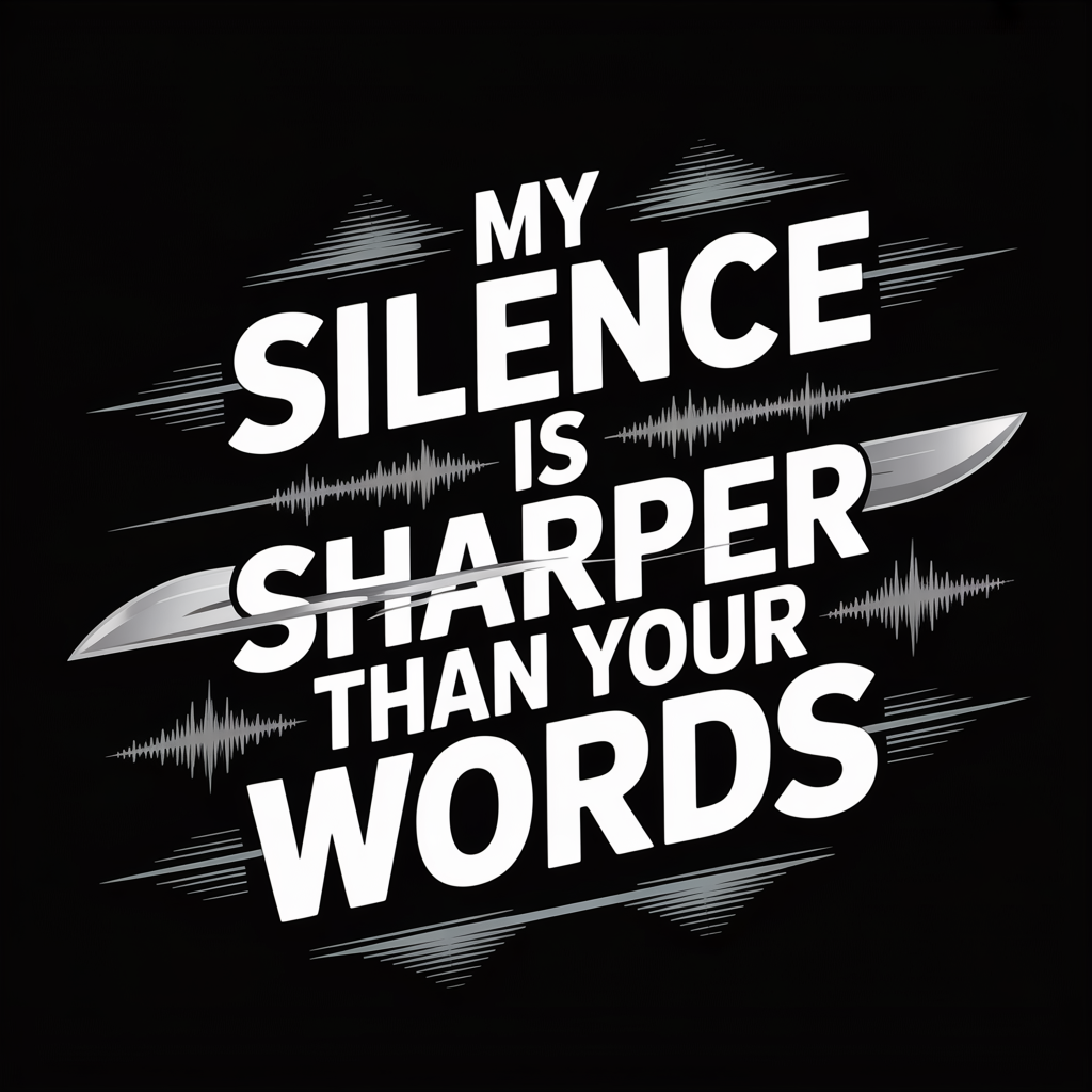 My Silence Is Sharper Than Your Words Unisex Supima T-shirt