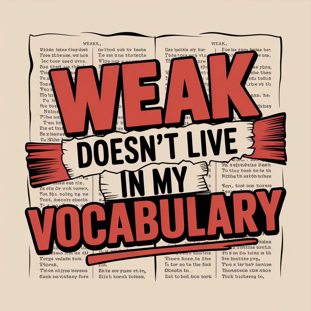 Weak Doesn't Live In My Vocabulary Unisex Supima T-shirt