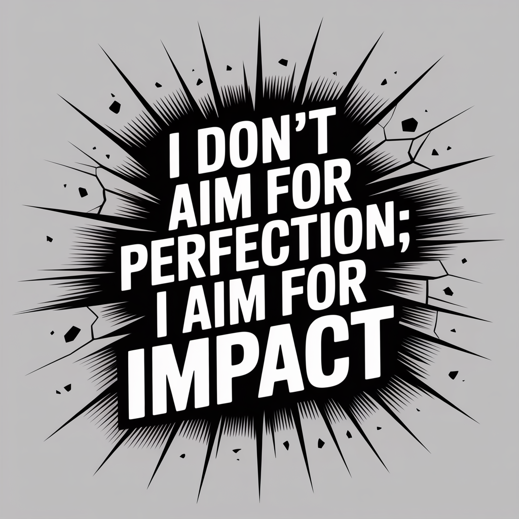I Don't Aim For Perfection I Aim For Impact Unisex Supima T-shirt