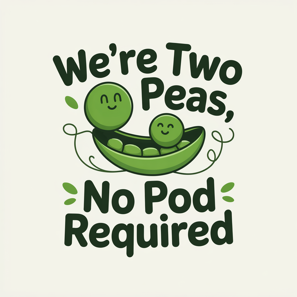 We're Two Peas No Pod Required Unisex Supima T-shirt