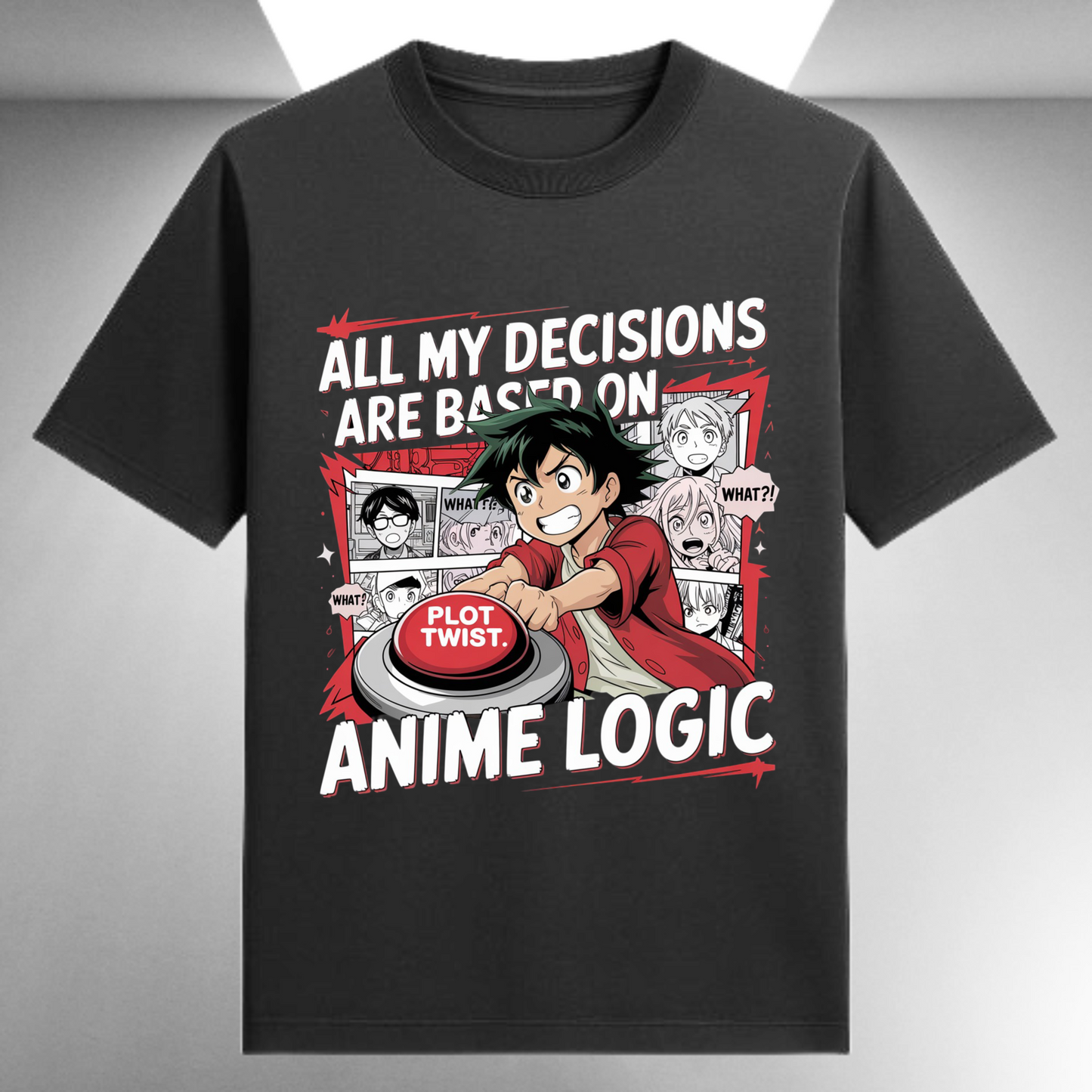 All My Decisions Are Based On Anime Logic Unisex Supima T-shirt