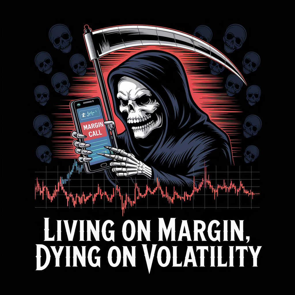 Living On Margin Dying On Volatility Unisex Supima T-shirt