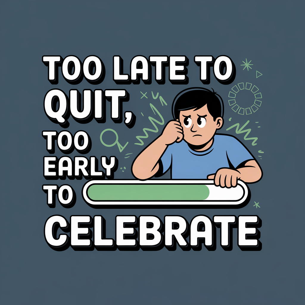 Too Late To Quit Too Early To Celebrate Unisex Supima T-shirt