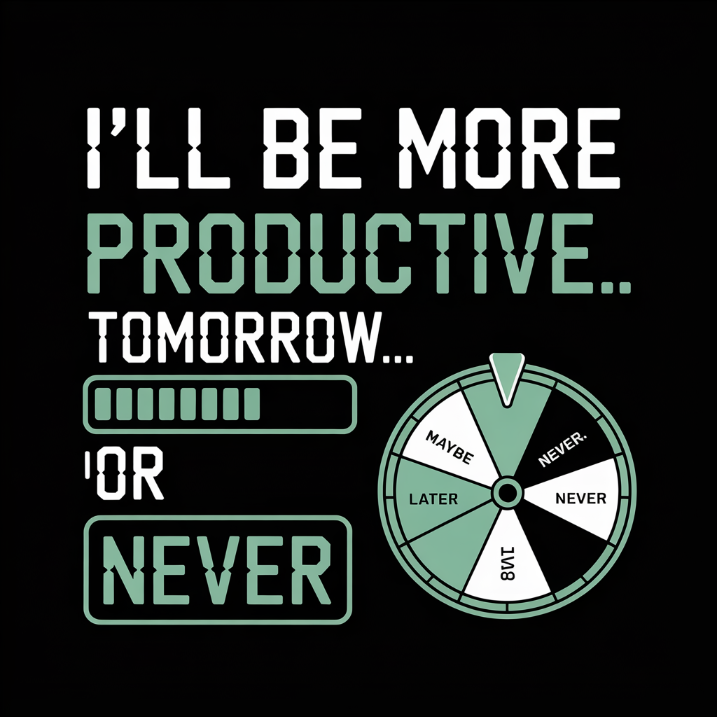 I'll Be More Productive Tomorrow Or Never Unisex Supima T-shirt