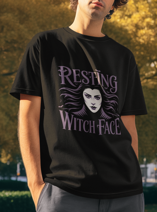 Resting Witch Face Horror Unisex T-shirt