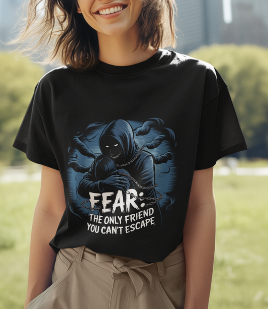 Fear The Only Friend You Can't Escape Horror Unisex T-shirt
