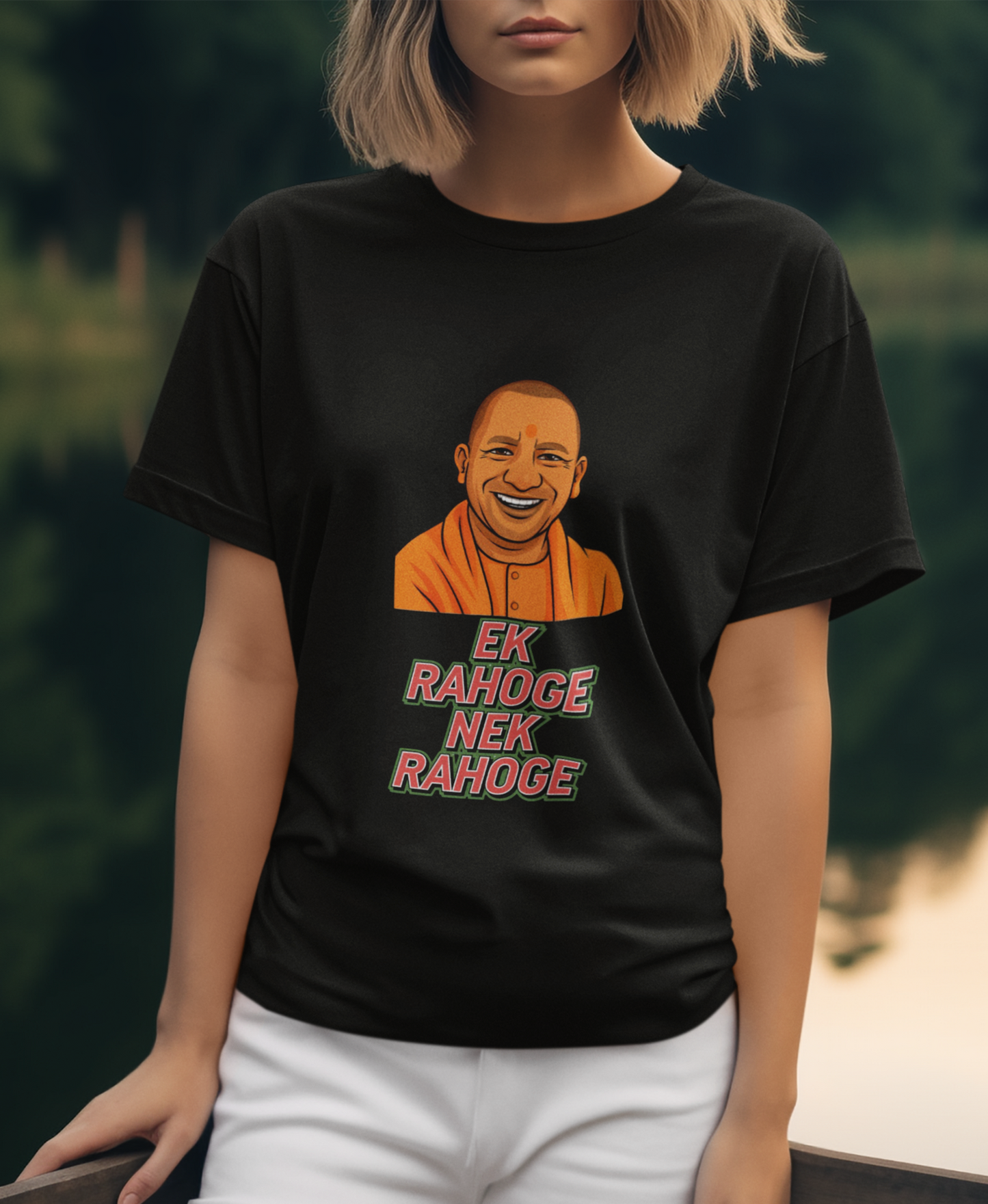 Ek Rahoge Nek Rahoge Yogi Adityanath Unisex Supima T-shirt
