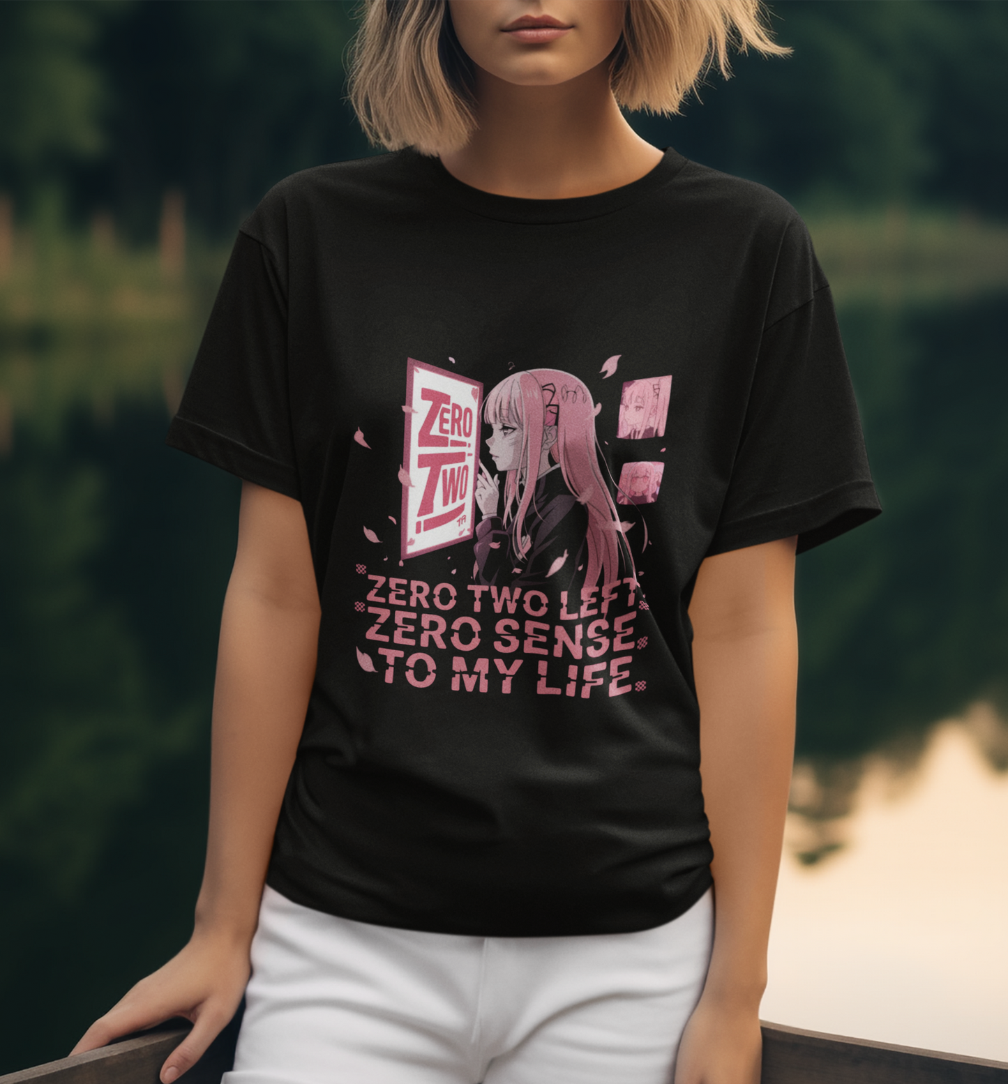 Zero Two Left Zero Sense To My Life (Female) Unisex Supima T-shirt