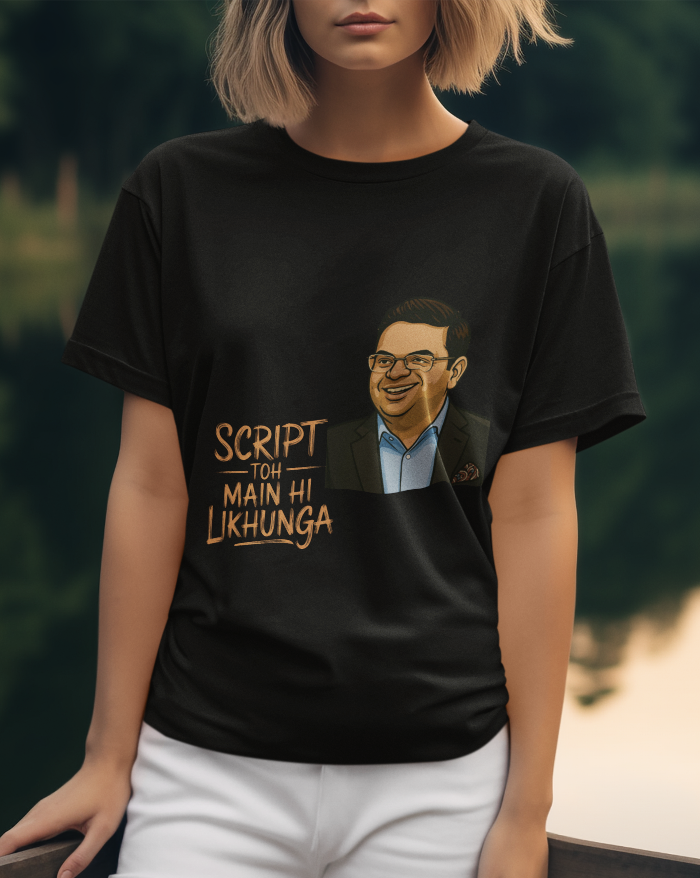 Script Toh Main Hi Likhunga Jay Shah Unisex Supima T-shirt