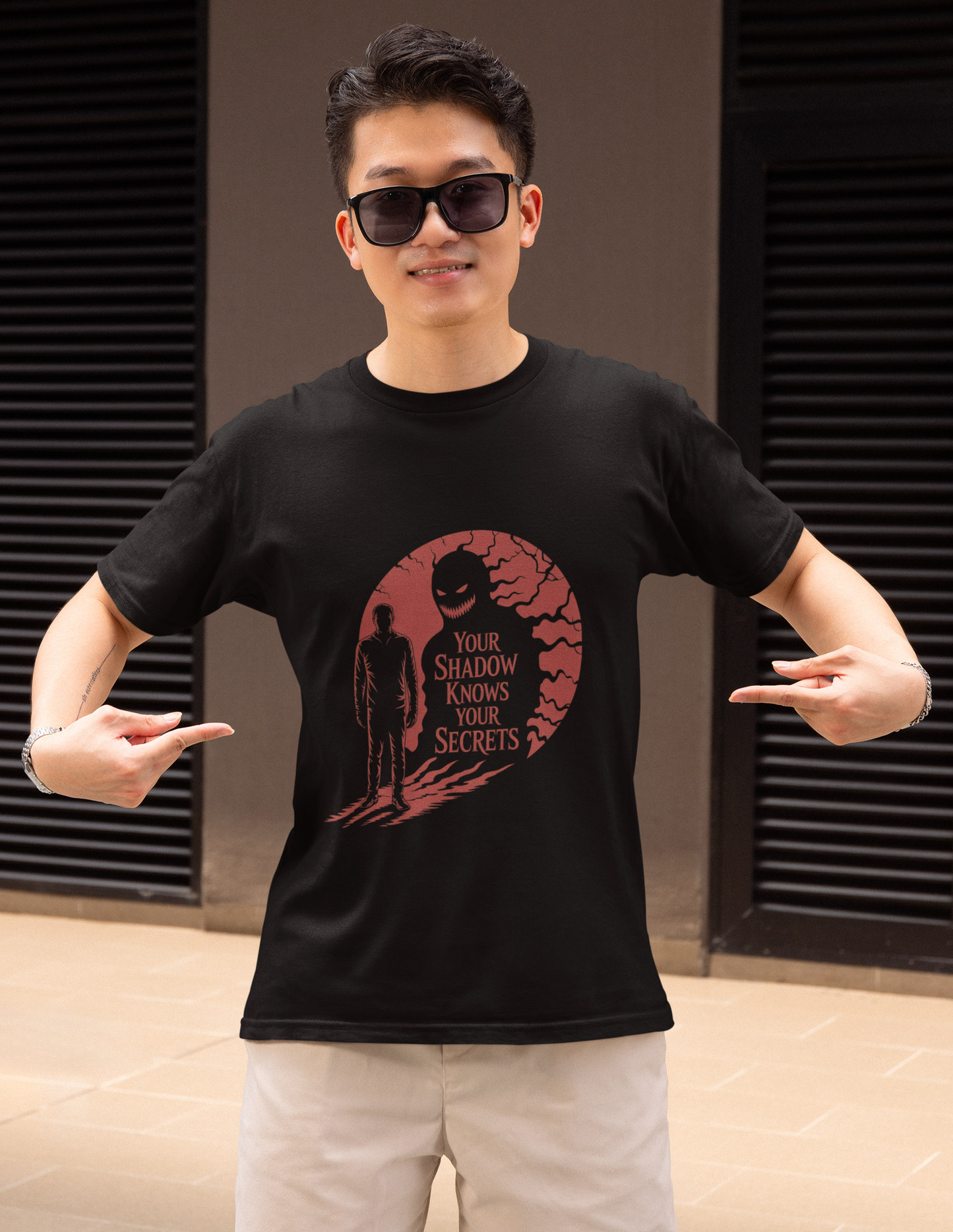 Your Shadow Knows Your Secrets Unisex Supima T-shirt