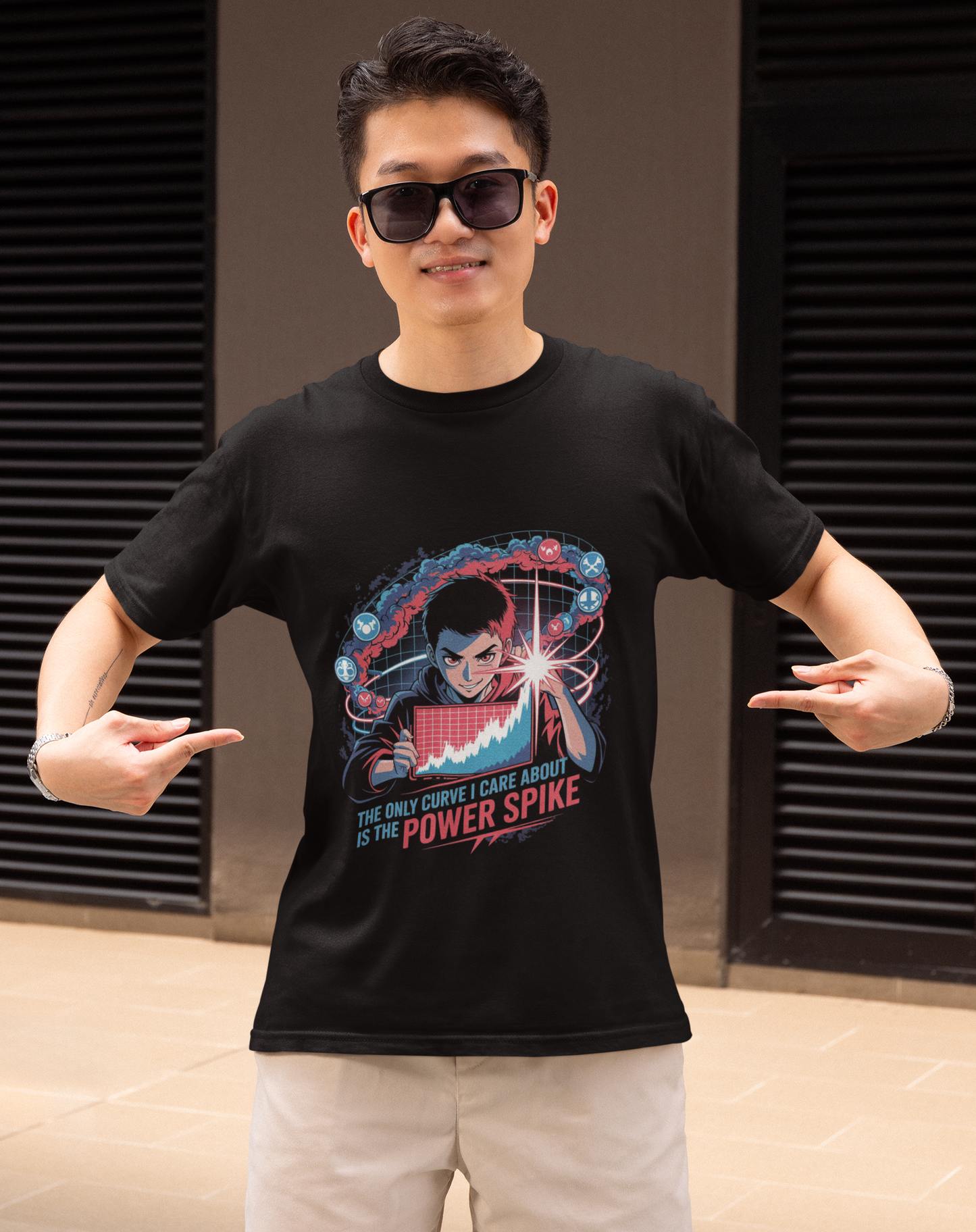 The Only Curve I Care About Is The Power Spike Unisex Supima T-shirt