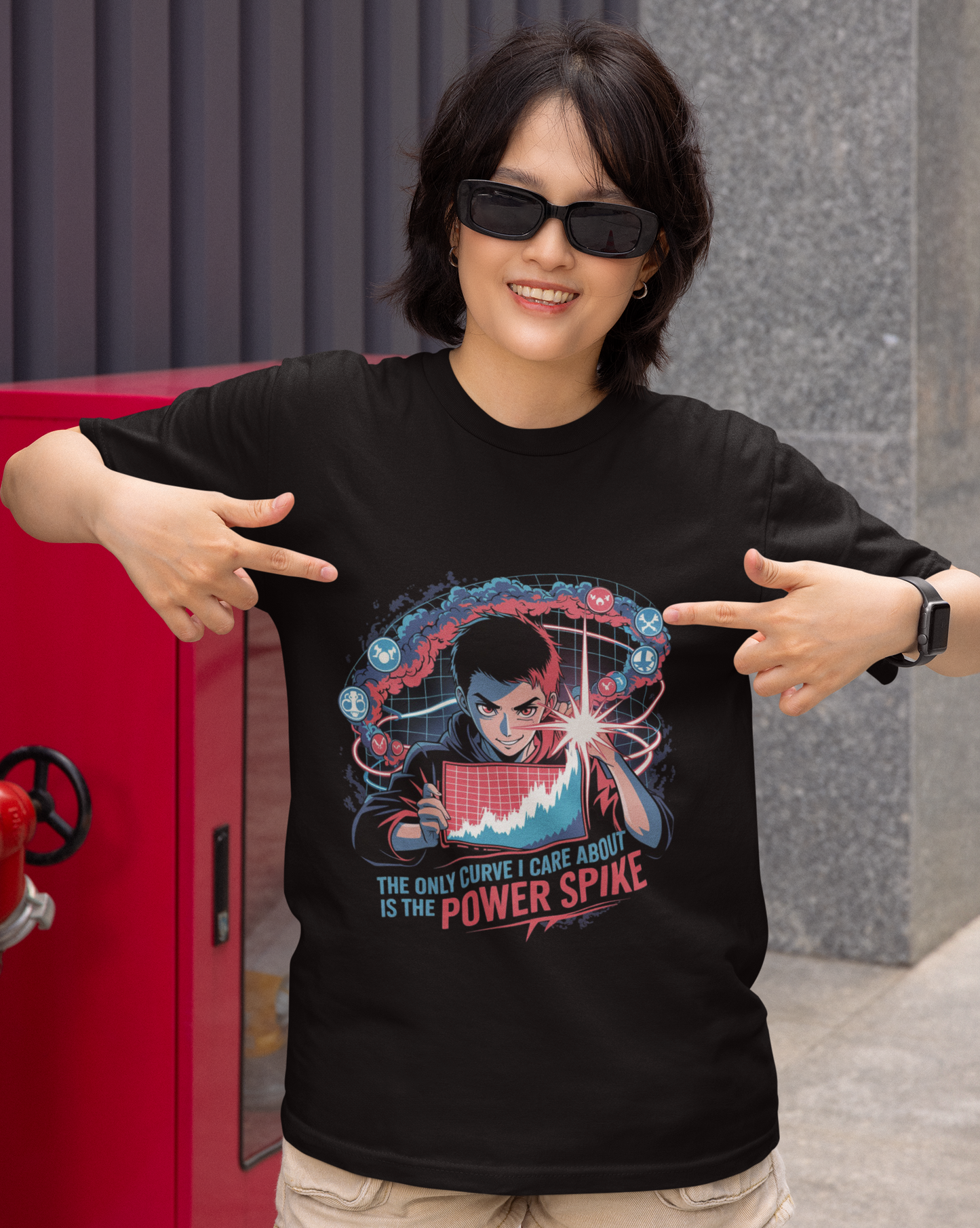 The Only Curve I Care About Is The Power Spike Unisex Supima T-shirt