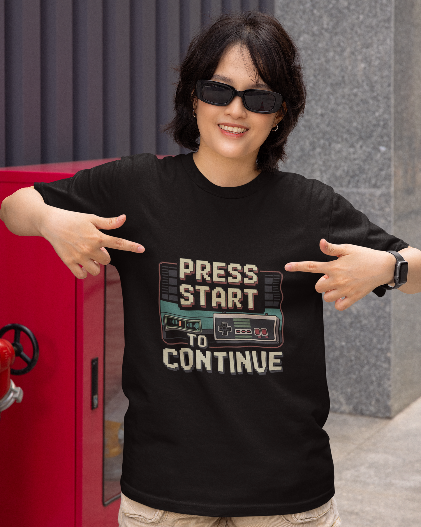 Press Start To Continue Unisex Supima T-shirt