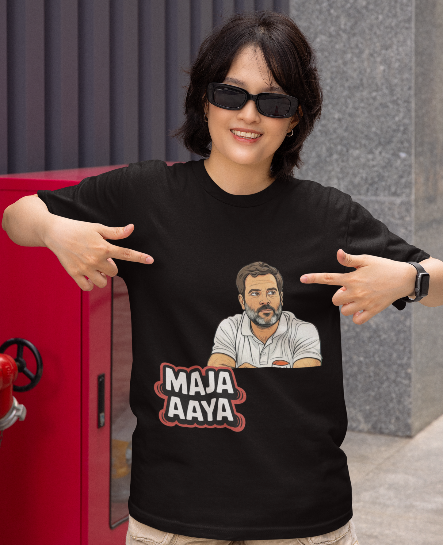 Maja Aaya Rahul Gandhi Unisex Supima T-shirt