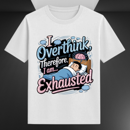 I Overthink Therefore I'm Exhausted Witty Unisex T-shirt