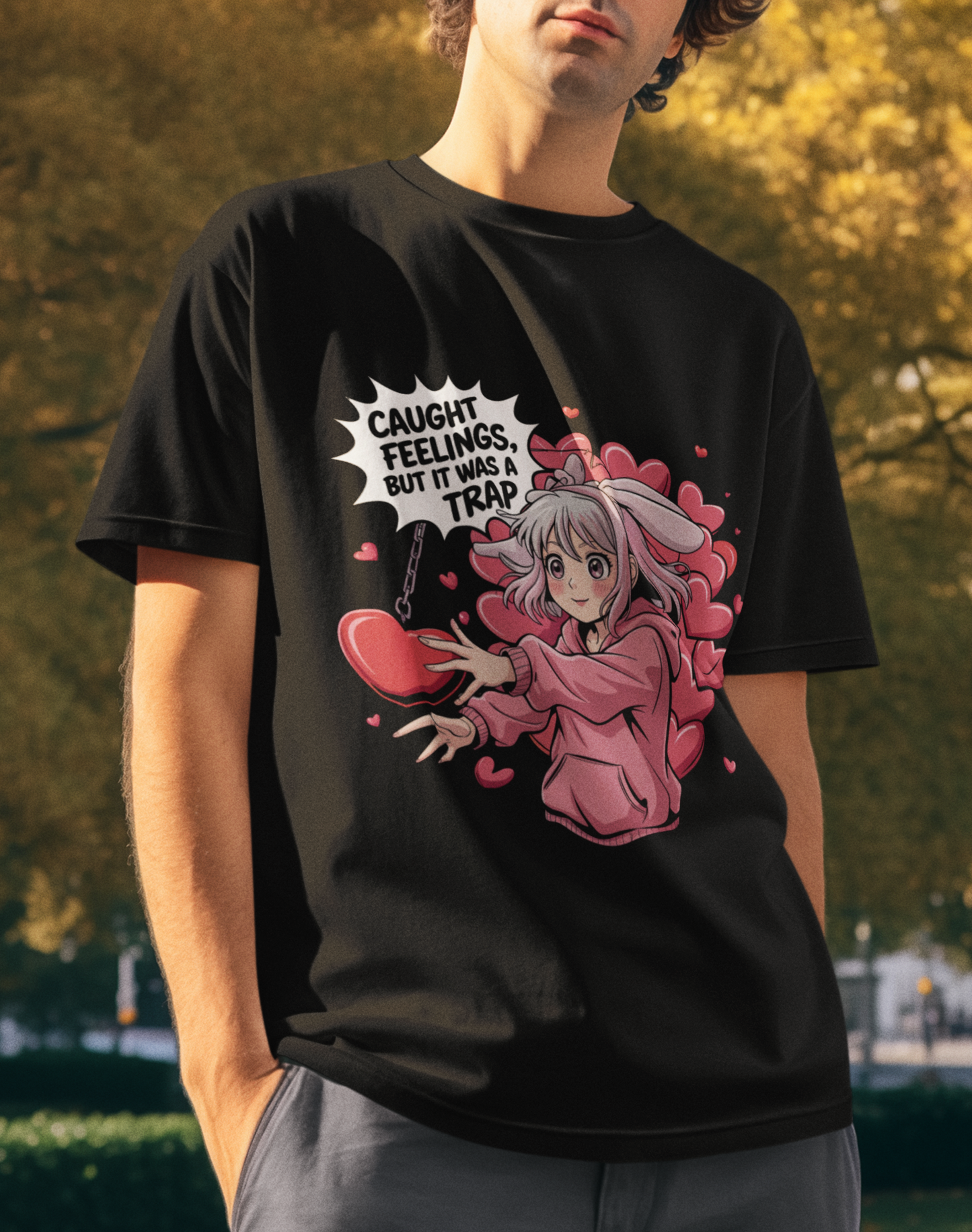 Caught Feelings But It Was A Trap (Female) Unisex Supima T-shirt
