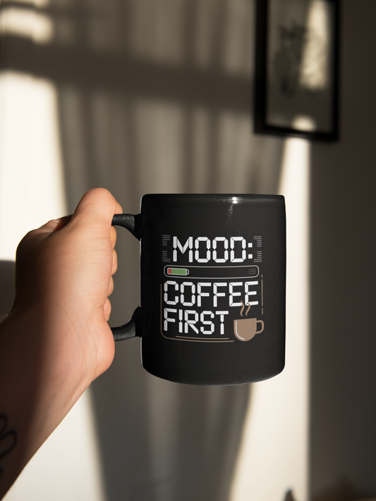 Mood: Coffee First Eco-Friendly Ceramic Mug - Whatwear