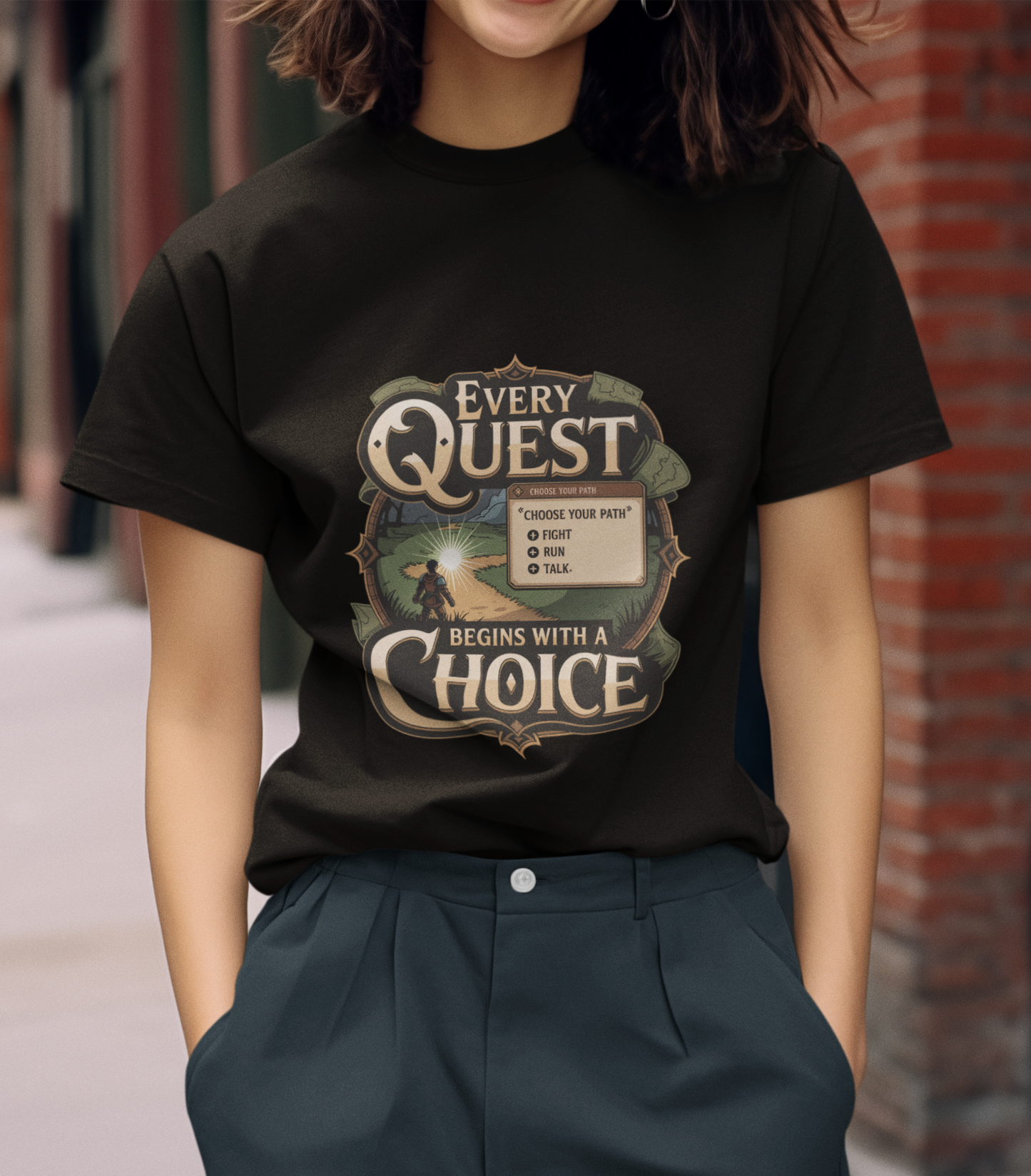 Every Quest Begins With A Choice Unisex Supima T-shirt