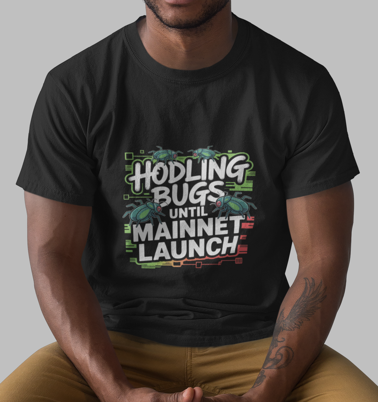 Hodling Bugs Until Mainnet Launch Unisex Supima T-shirt