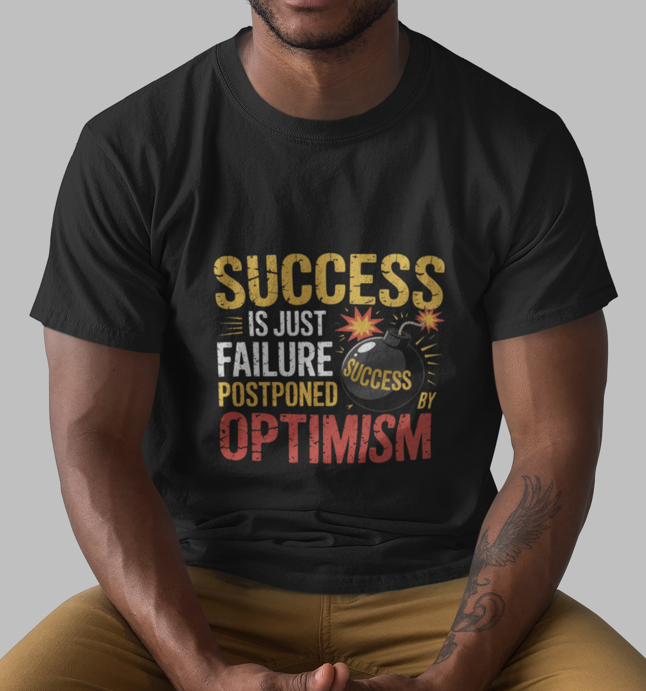 Success Is Just Failure Postponed By Optimism Unisex Supima T-shirt