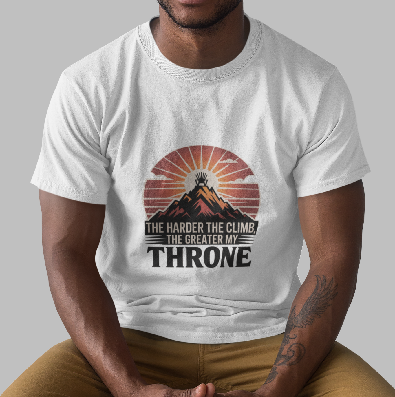 The Harder The Climb The Greater My Throne Unisex Supima T-shirt
