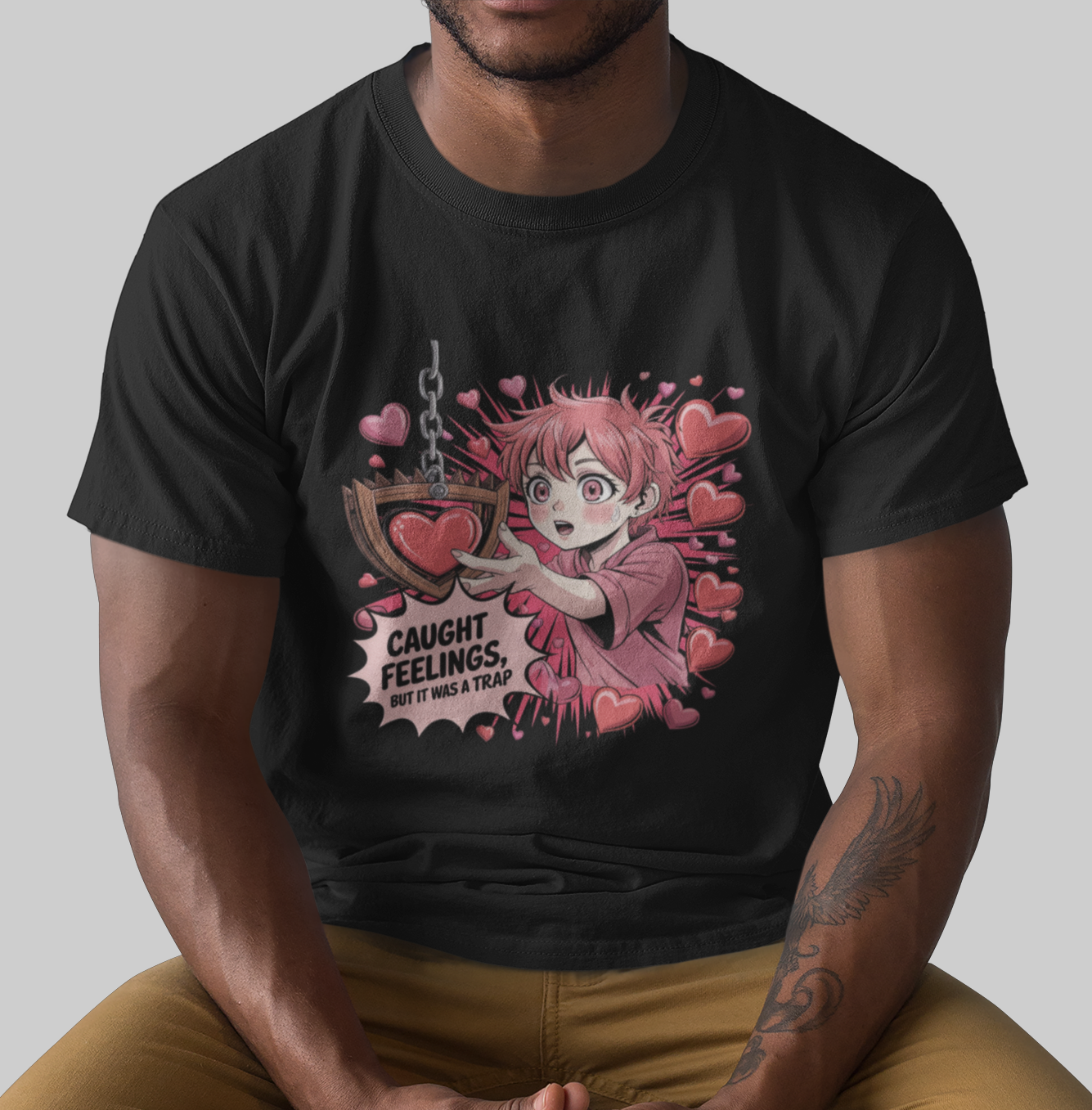 Caught Feelings But It Was A Trap (Male) Unisex Supima T-shirt