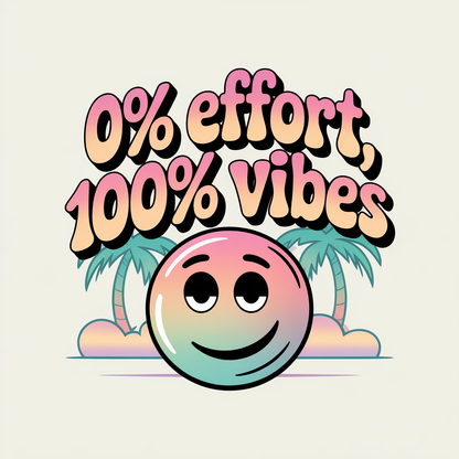 0% Efforts 100% Vibes Baseball Cap