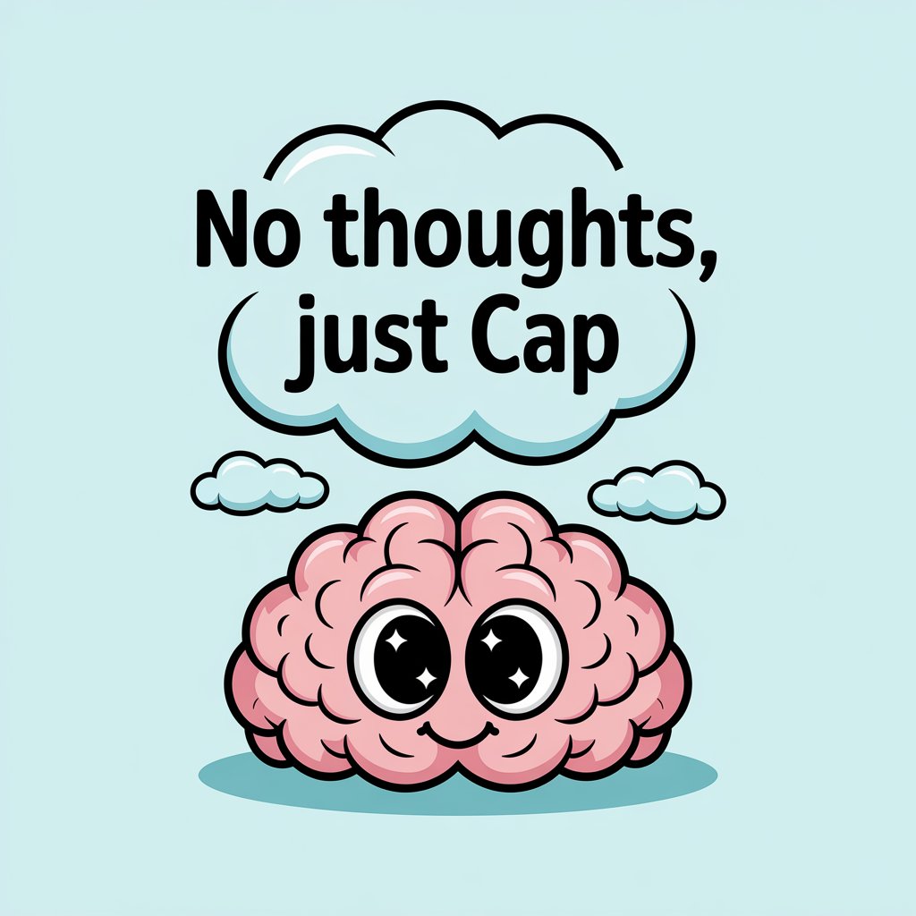 No Thoughts Just Cap Baseball Cap
