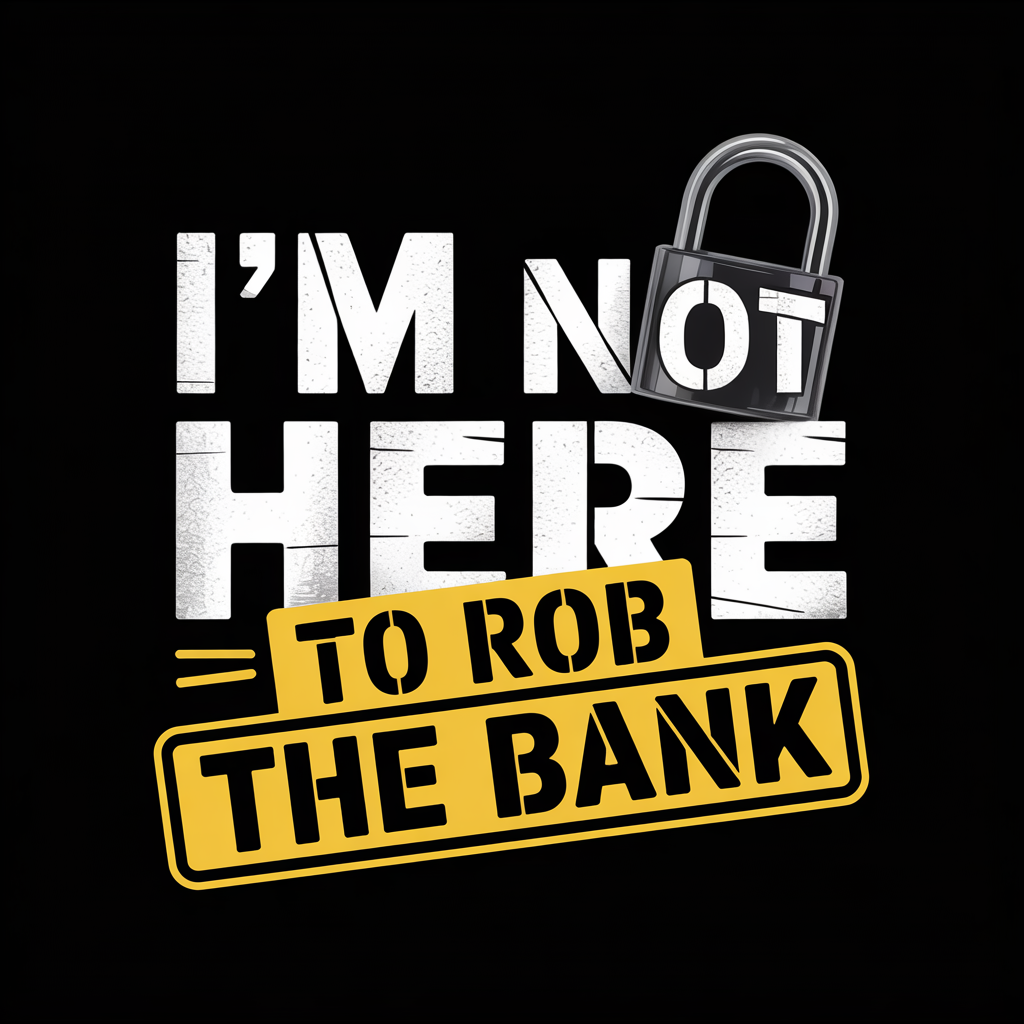 I'm Not Here To Rob The Bank Baseball Cap