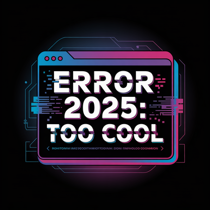 Error 2025 Too Cool Baseball Cap
