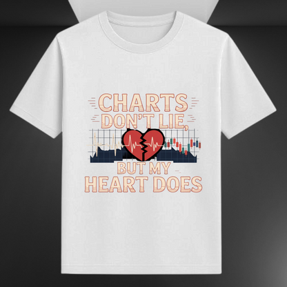 Charts Don't Lie But My Heart Does Unisex Supima T-shirt