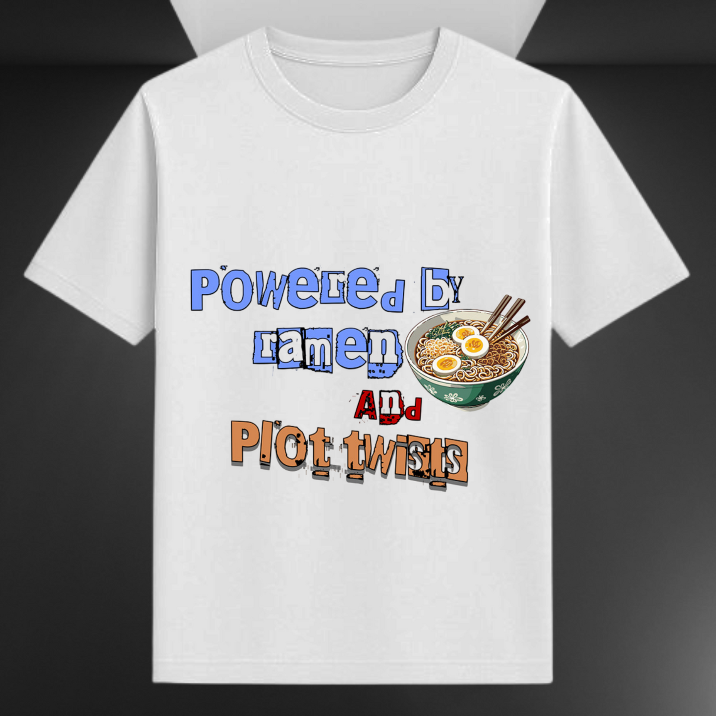 Powered By Ramen And Plot Twist Unisex Supima T-shirt