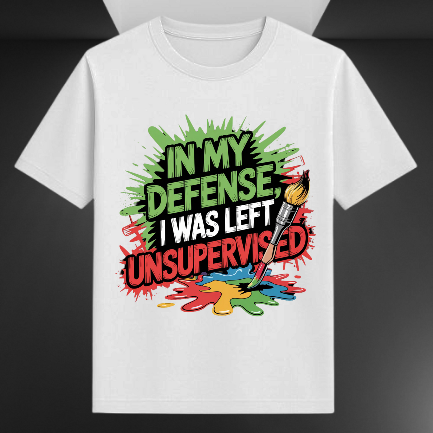 In My Defense I Was Left Unsupervised Unisex Supima T-shirt