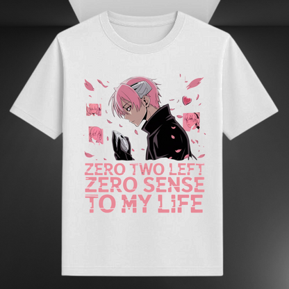 Zero Two Left Zero Sense To My Life (Male) Unisex Supima T-shirt