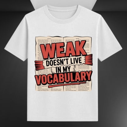 Weak Doesn't Live In My Vocabulary Unisex Supima T-shirt