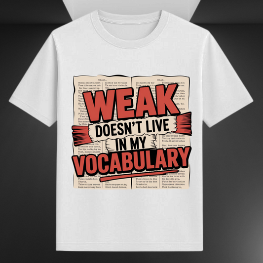 Weak Doesn't Live In My Vocabulary Unisex Supima T-shirt