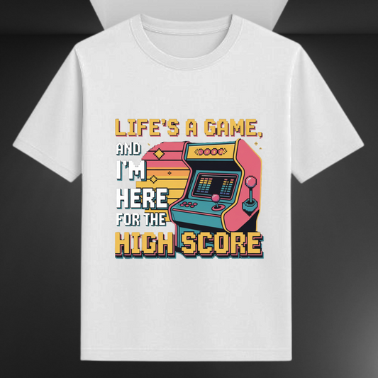 Life's A Game And I'm Here For The High Score Unisex Supima T-shirt