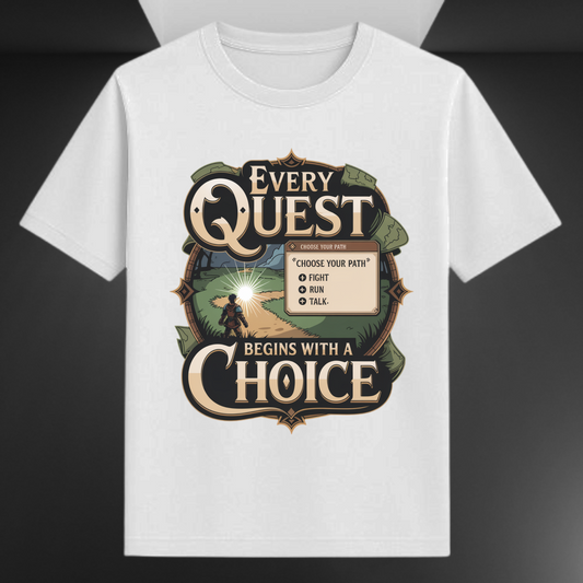 Every Quest Begins With A Choice Unisex Supima T-shirt