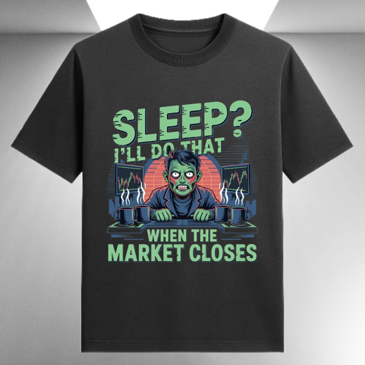 Sleep I'll Do That When The Market Closes Unisex Supima T-shirt