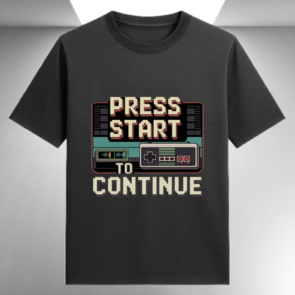 Press Start To Continue Unisex Supima T-shirt