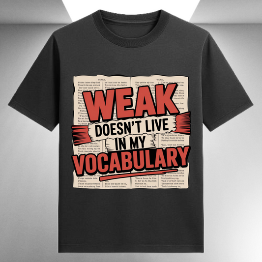 Weak Doesn't Live In My Vocabulary Unisex Supima T-shirt