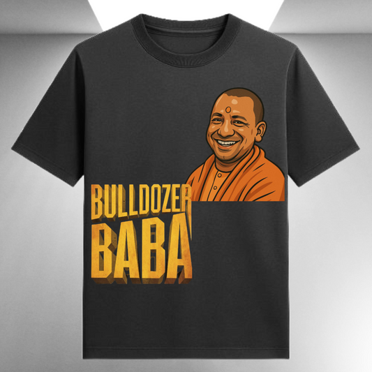 Bulldozer Baba Yogi Adityanath Unisex Supima T-shirt