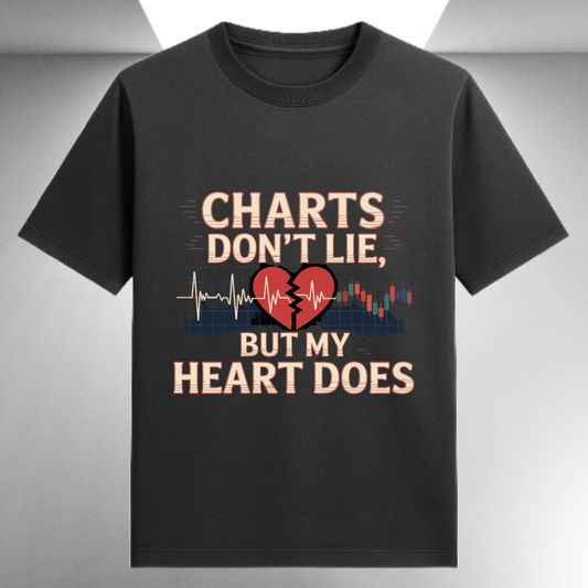 Charts Don't Lie But My Heart Does Unisex Supima T-shirt